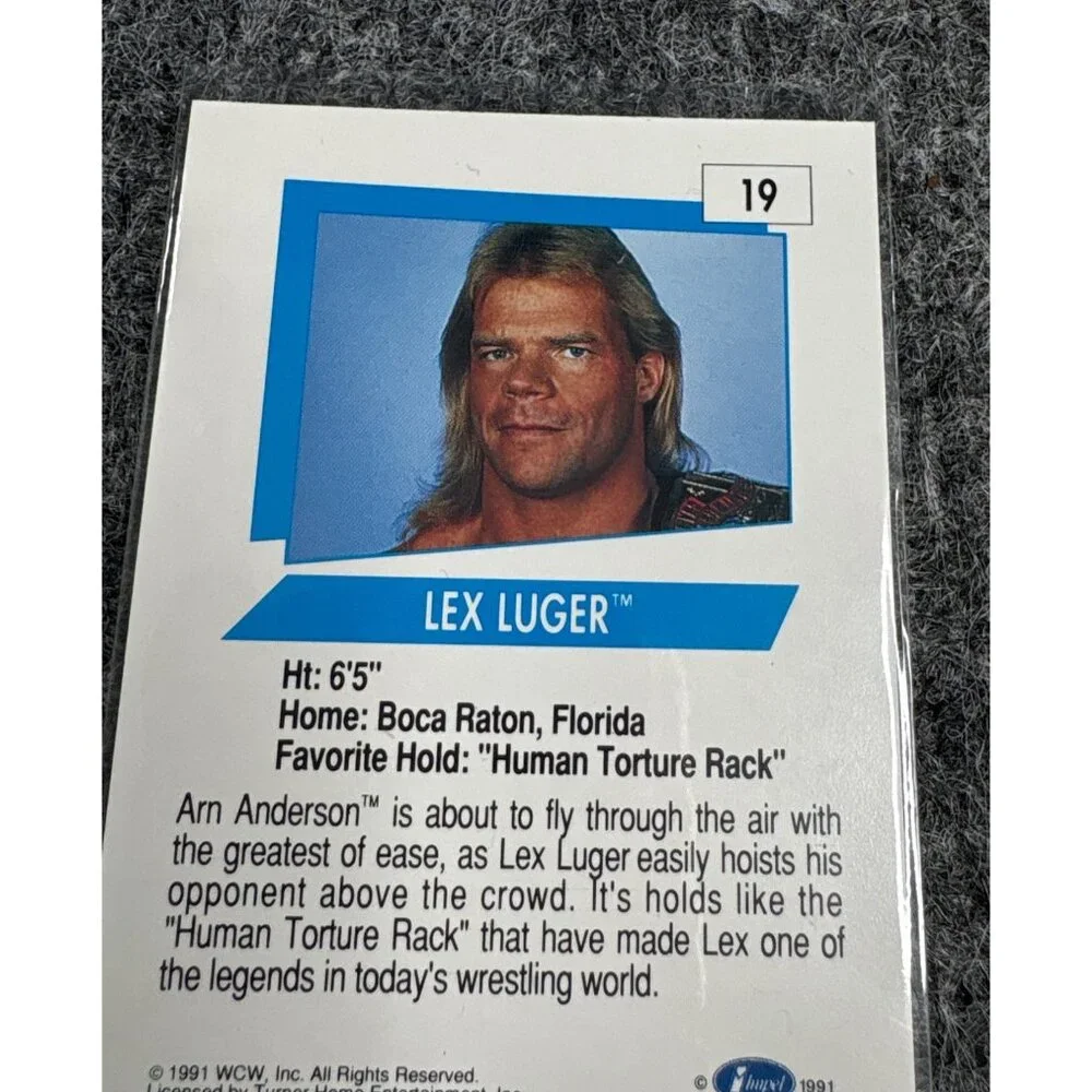 1991 WCW Lex Luger Collectible Trading Cards Set